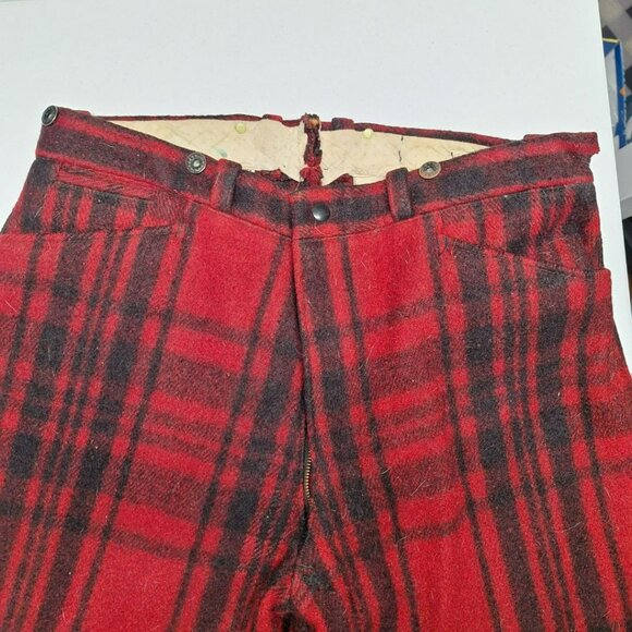 Soo Woolen Mills Pants Red Plaid Hunting Yooper Michigan Mens - Picture 10 of 12